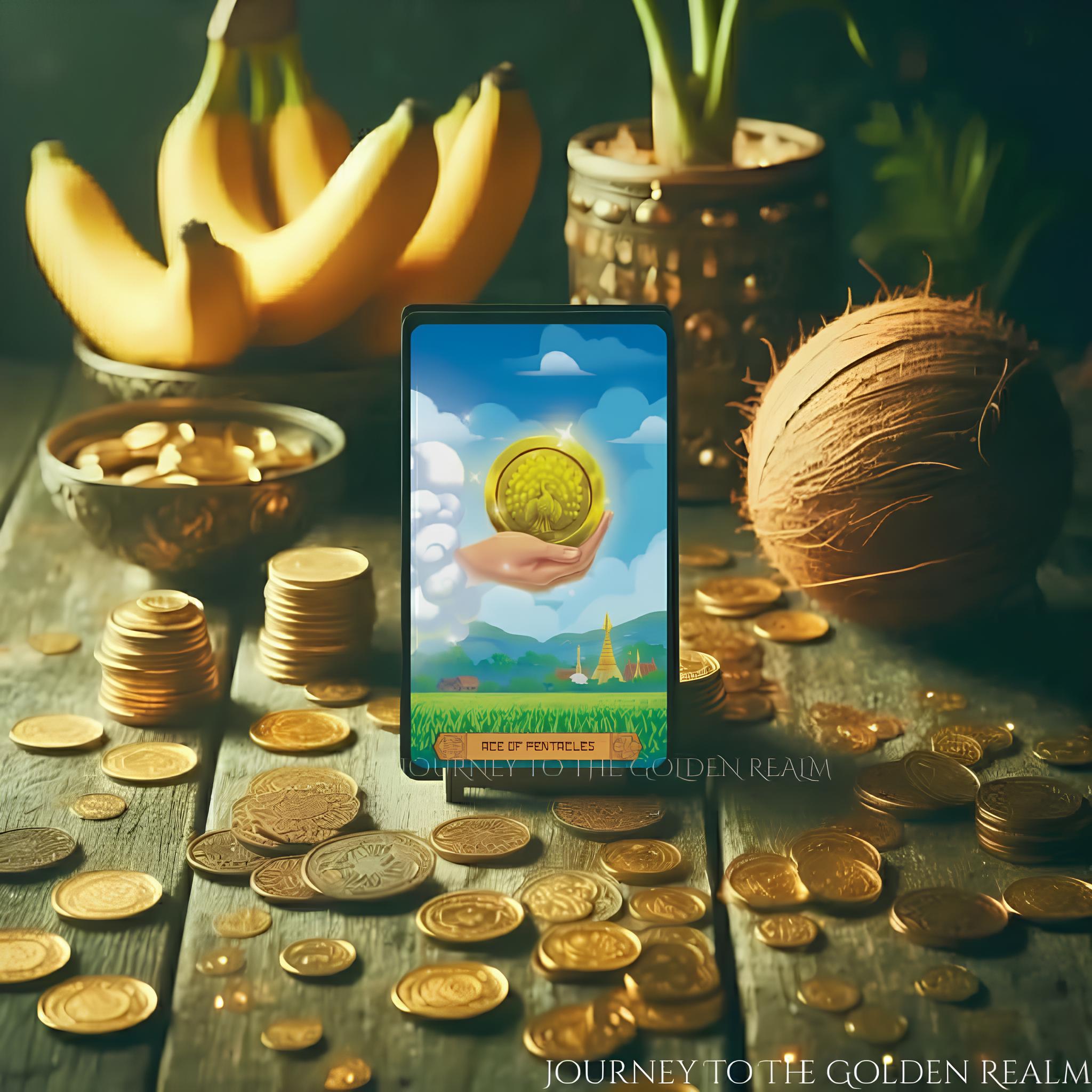 Journey to the Golden Realm Tarot Deck with cute Burmese mythology art and matte-teal edges for intuitive guidance.