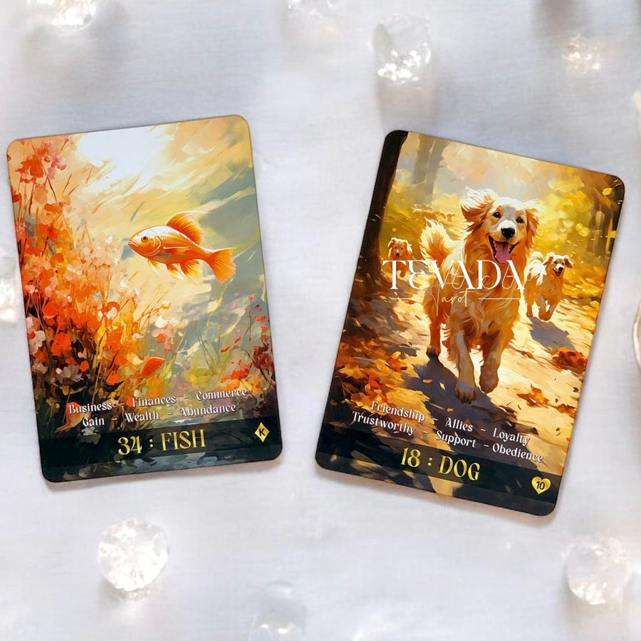 Discover the magic of autumn with Le Autumn Lenormand, a 36-card deck featuring enchanting fall imagery. Perfect for intuitive readings and seasonal guidance. Order now for a touch of fall magic!