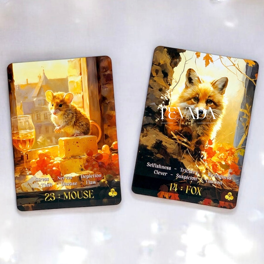 Discover the magic of autumn with Le Autumn Lenormand, a 36-card deck featuring enchanting fall imagery. Perfect for intuitive readings and seasonal guidance. Order now for a touch of fall magic!