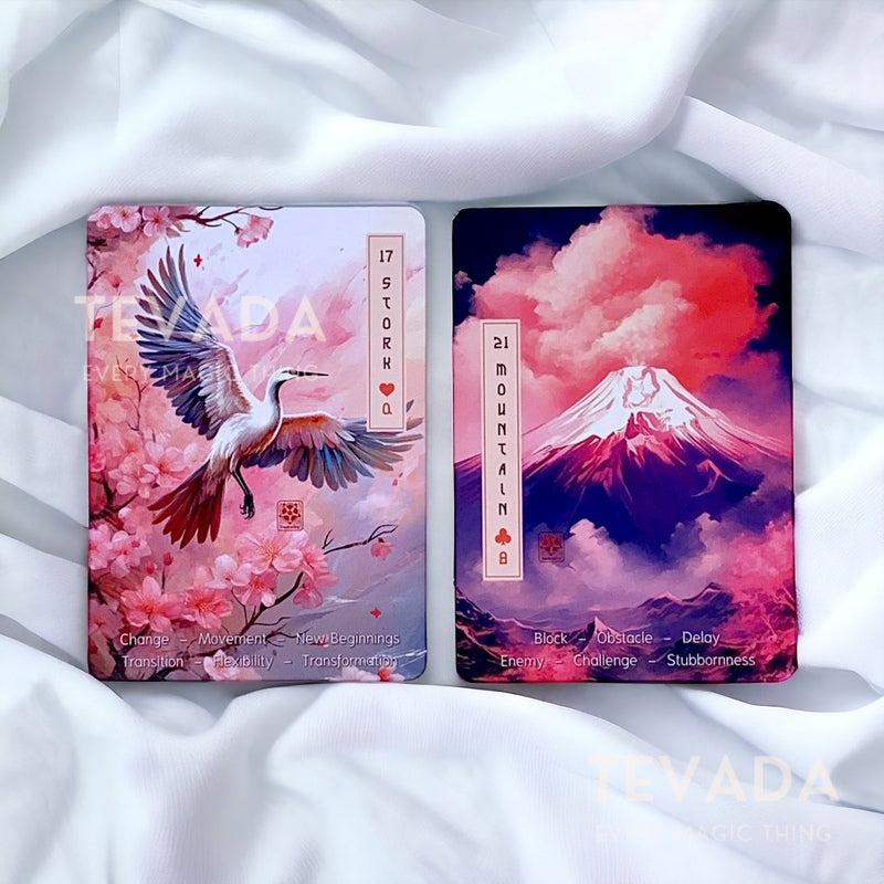 Explore self-discovery &amp; guidance with the Le Sakura Lenormand. This unique oracle infuses the Lenormand system with Japanese symbolism for intuitive readings &amp; captivating insights ✨