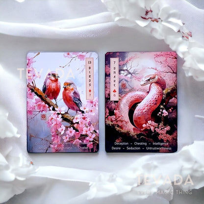 Explore self-discovery &amp; guidance with the Le Sakura Lenormand. This unique oracle infuses the Lenormand system with Japanese symbolism for intuitive readings &amp; captivating insights ✨