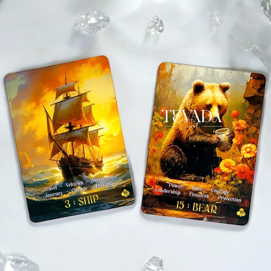 Discover the magic of autumn with Le Autumn Lenormand, a 36-card deck featuring enchanting fall imagery. Perfect for intuitive readings and seasonal guidance. Order now for a touch of fall magic!