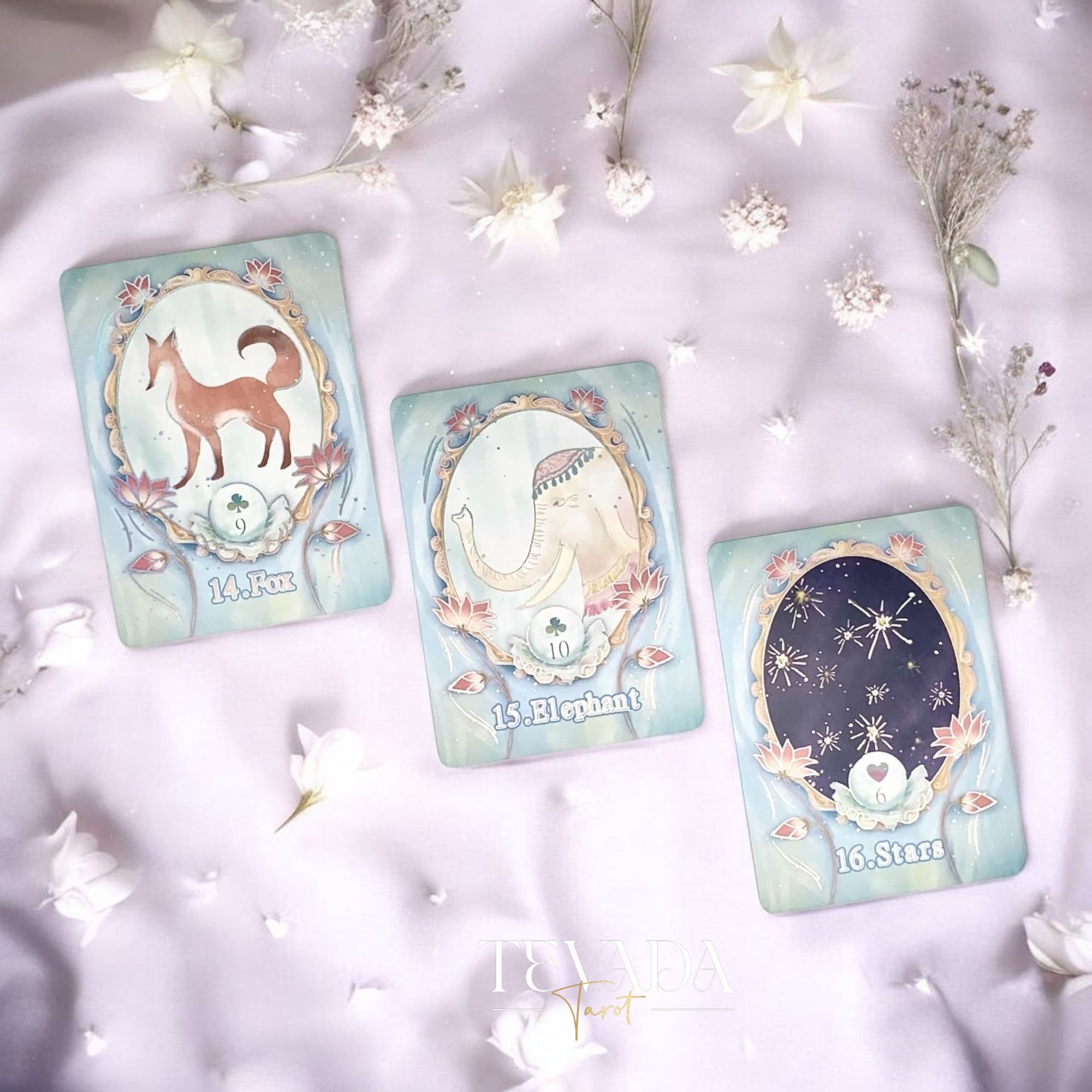 Discover the Lotus Path Lenormand Deck, a 40-card intuitive divination deck inspired by lotus symbolism. Gentle artwork and clear guidance support daily readings and insight.