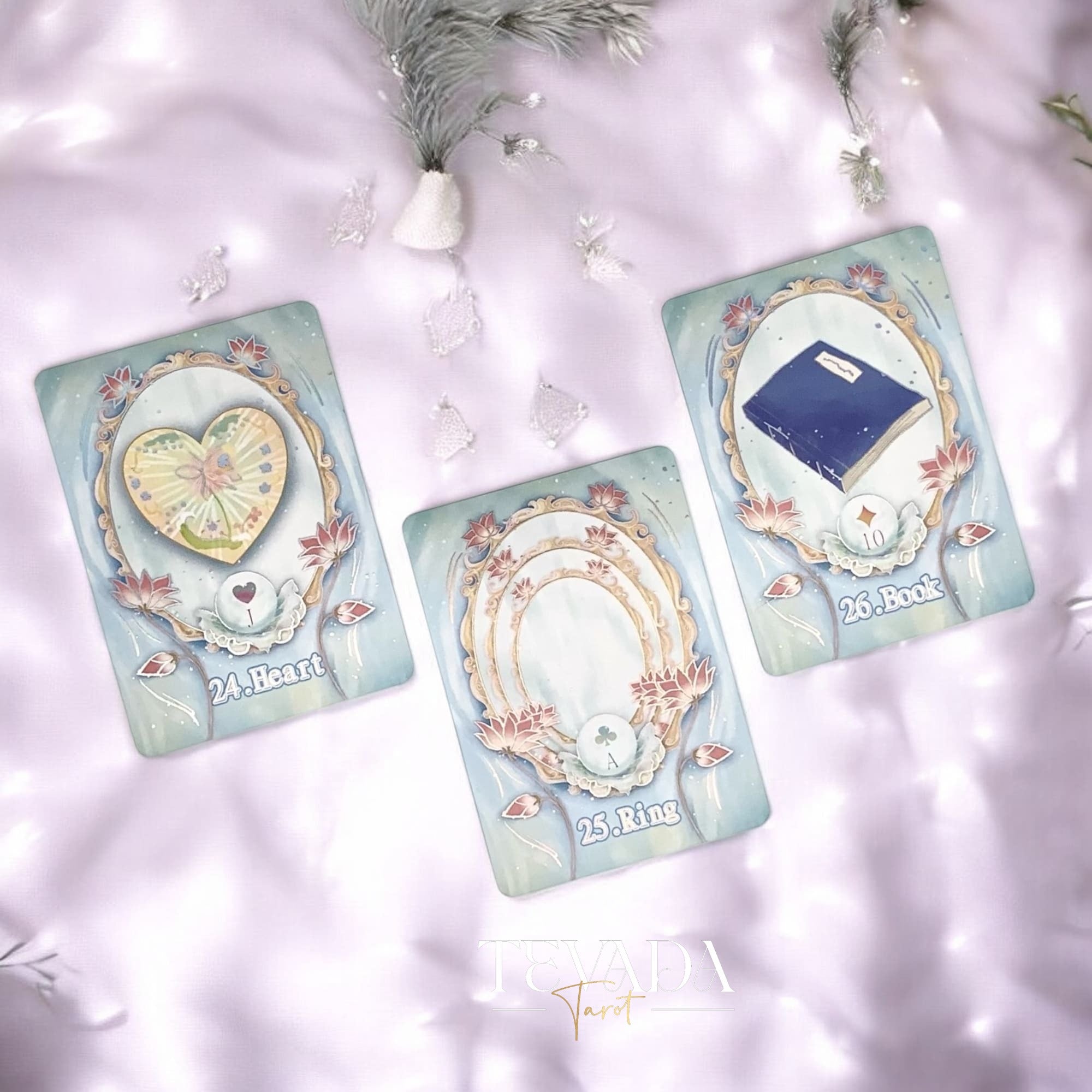 Discover the Lotus Path Lenormand Deck, a 40-card intuitive divination deck inspired by lotus symbolism. Gentle artwork and clear guidance support daily readings and insight.