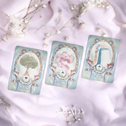 Discover the Lotus Path Lenormand Deck, a 40-card intuitive divination deck inspired by lotus symbolism. Gentle artwork and clear guidance support daily readings and insight.