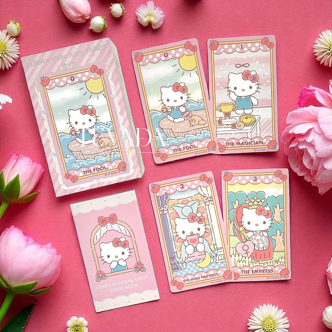 Discover Luna’s Hello Kitty Tarot—78 charming cards with a full-color guidebook. Perfect for beginners or collectors seeking intuitive readings, healing, and magical self-discovery.
