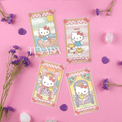 Discover Luna’s Hello Kitty Tarot—78 charming cards with a full-color guidebook. Perfect for beginners or collectors seeking intuitive readings, healing, and magical self-discovery.