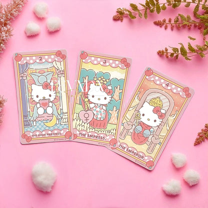 Discover Luna’s Hello Kitty Tarot—78 charming cards with a full-color guidebook. Perfect for beginners or collectors seeking intuitive readings, healing, and magical self-discovery.