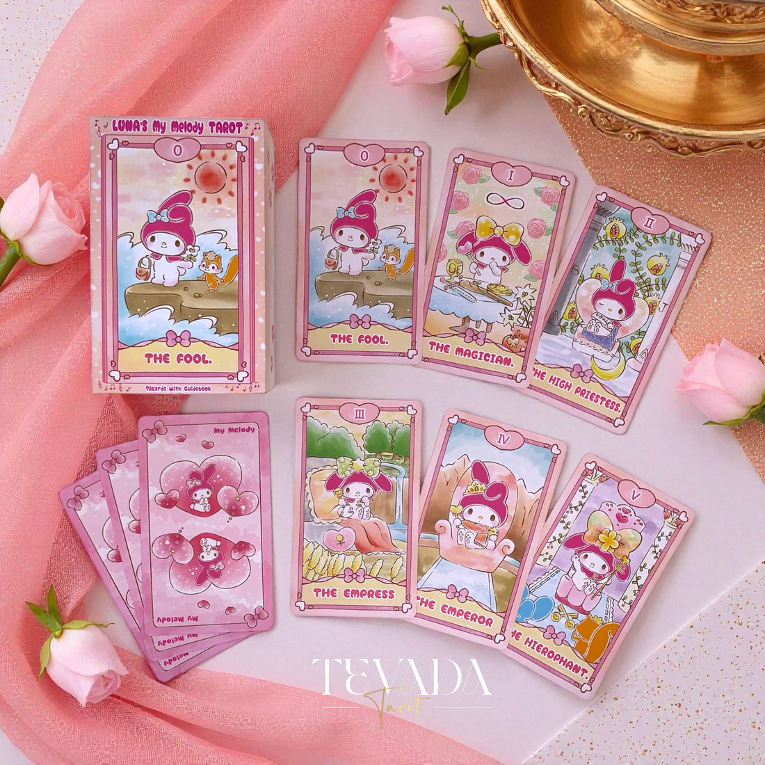 Explore intuitive tarot readings through adorable My Melody illustrations. A beginner-friendly 78-card deck for Sanrio fans and spiritual seekers.