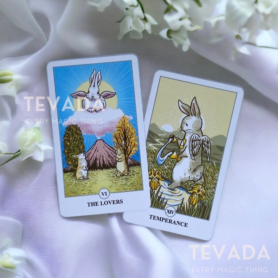 Discover the Lunalapin Duo Set: a magical tarot combo of Lunalapin Tarot SILVER & Oracle 2-in-1 deck. Embrace the bunny charm for insightful readings!