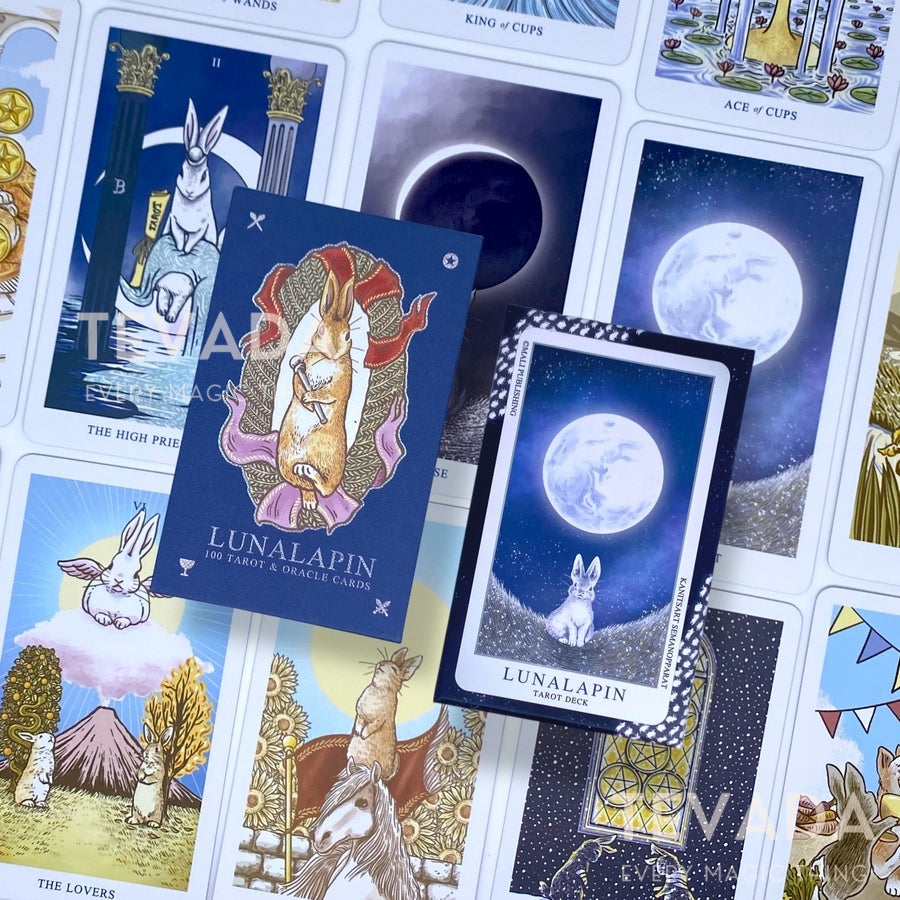Discover the Lunalapin Duo Set: a magical tarot combo of Lunalapin Tarot SILVER & Oracle 2-in-1 deck. Embrace the bunny charm for insightful readings!