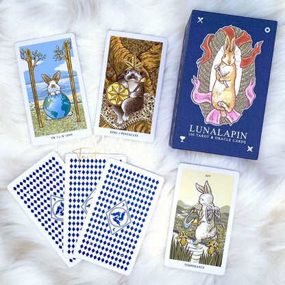 Channel your inner bunny with the Lunalapin Tarot V2!  This enchanting deck uses playful art and intuitive messages to guide you on your path to self-discovery.  Perfect for tarot beginners &amp; enthusiasts!