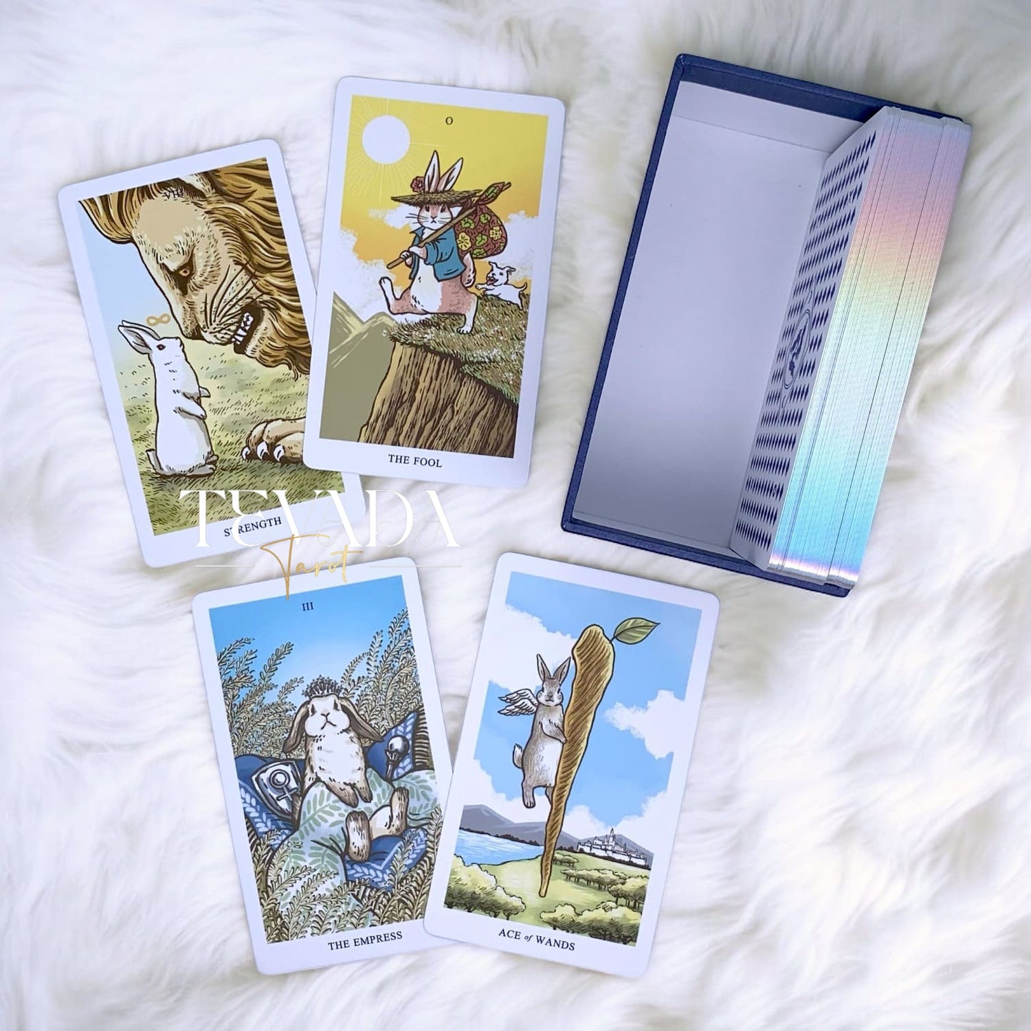 Channel your inner bunny with the Lunalapin Tarot V2!  This enchanting deck uses playful art and intuitive messages to guide you on your path to self-discovery.  Perfect for tarot beginners &amp; enthusiasts!