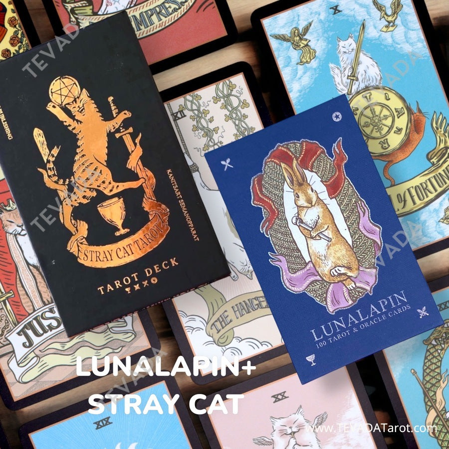 Embrace intuitive guidance with our cartoon tarot duo—Lunalapin & Stray Cat Tarot. Save 20% now on this magical pairing. Order today!