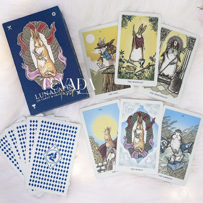 Channel your inner bunny with the Lunalapin Tarot V2!  This enchanting deck uses playful art and intuitive messages to guide you on your path to self-discovery.  Perfect for tarot beginners &amp; enthusiasts!