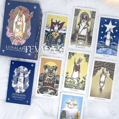 Channel your inner bunny with the Lunalapin Tarot V2!  This enchanting deck uses playful art and intuitive messages to guide you on your path to self-discovery.  Perfect for tarot beginners &amp; enthusiasts!