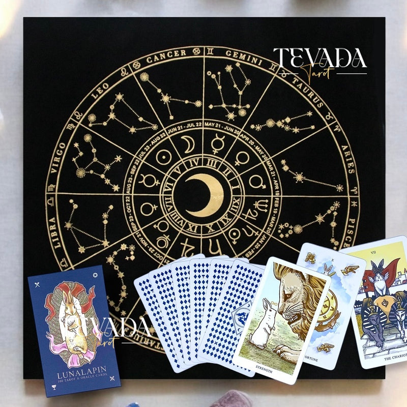 Mantel de Tarot - Luna del Zodíaco