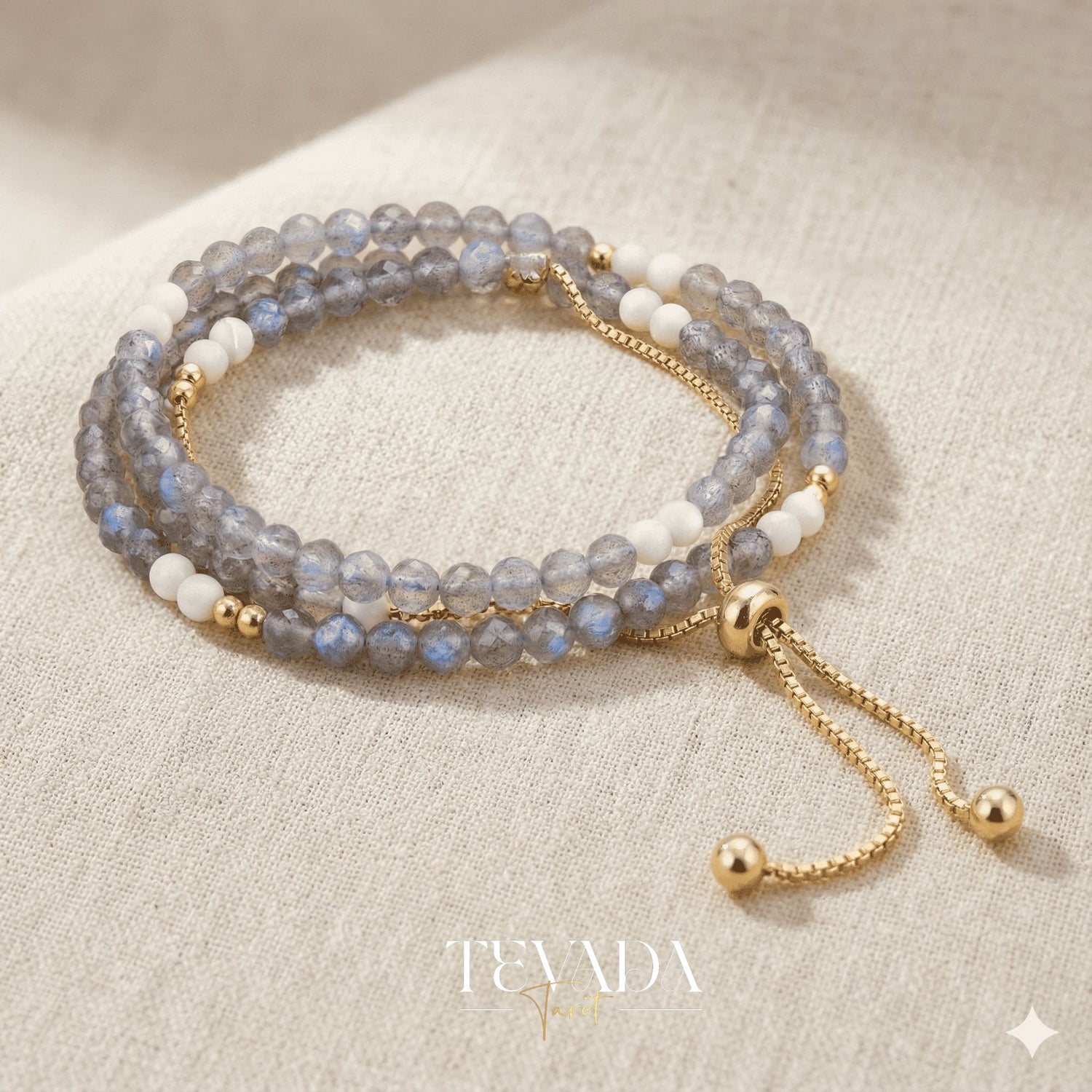 Handmade healing crystal bracelet in 3 designs for protection, intuition, and emotional balance. Crafted with obsidian, moonstone, and shell stone for spiritual rituals or daily wear.