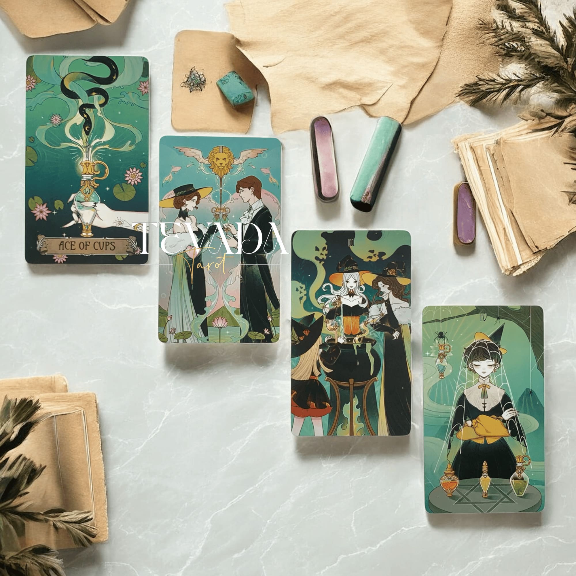 Awaken your inner witch with the Magic Awakening Tarot DELUXE Edition — a collector’s deck woven with forest magic, ancient pacts, and intuitive guidance for your spiritual journey.