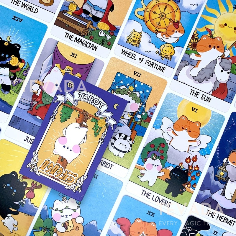Unleash your inner meowgician with the Magic Cat Tarot! This playful 78-card deck reimagines tarot with adorable felines, offering purrfect guidance and wisdom for every choice. 