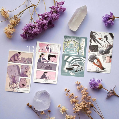 Discover the Manga Tarot, a 78-card deck blending intuitive guidance and manga artistry. Unlock insight, embrace clarity, and explore self-discovery through powerful storytelling.