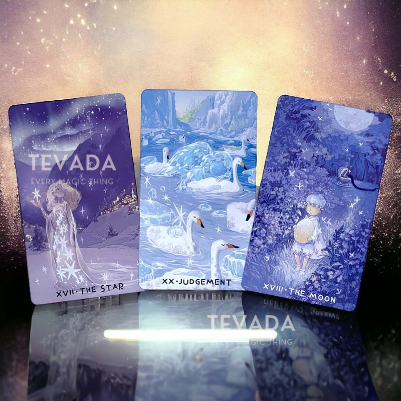 Unlock your intuition with the Monsoon Tarot Limited Edition. This 78-card deck features stunning Japanese Anime art in elegant, dreamy colors. Gain clarity, guidance, and personal growth through the wisdom of the tarot.