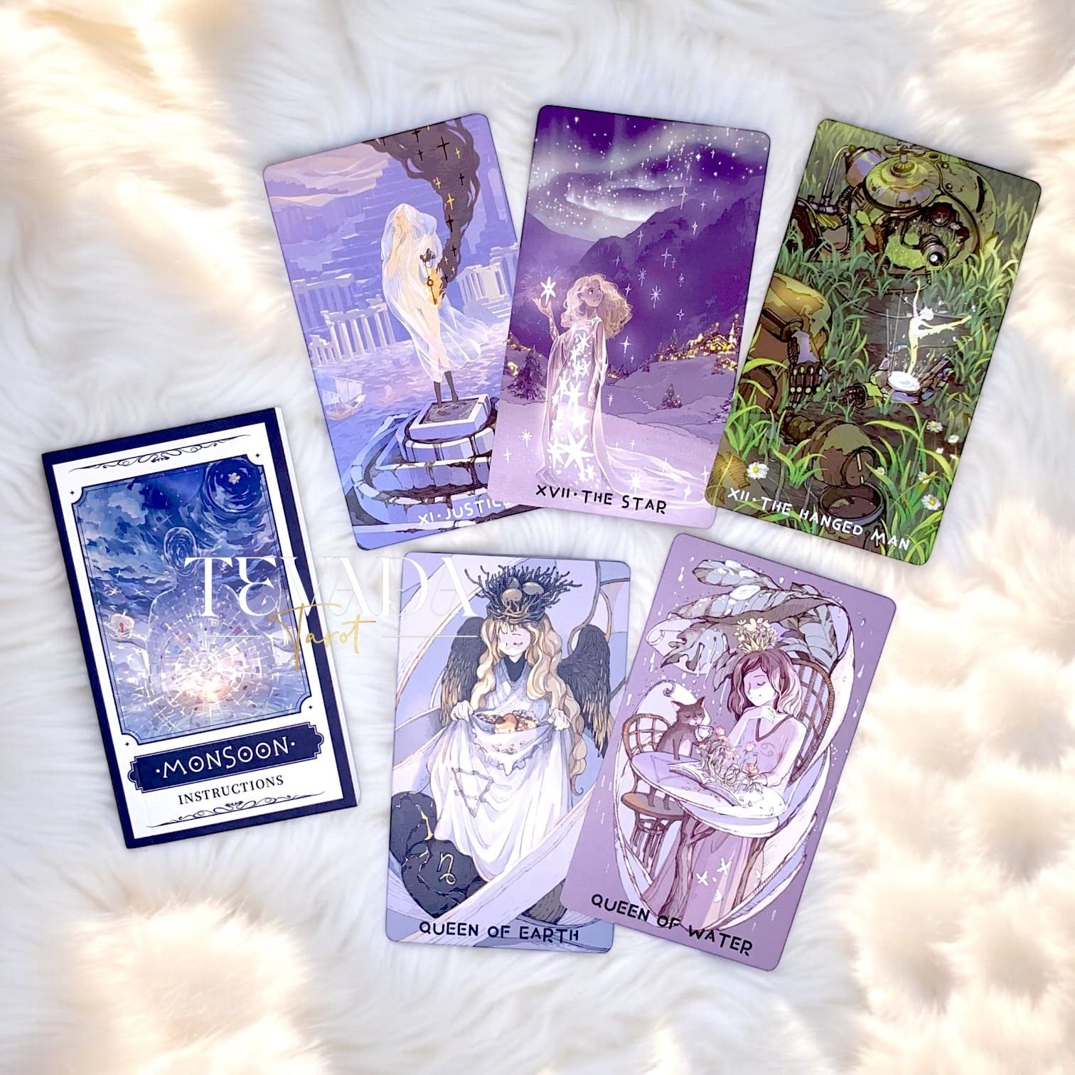 Unlock your intuition with the Monsoon Tarot Limited Edition. This 78-card deck features stunning Japanese Anime art in elegant, dreamy colors. Gain clarity, guidance, and personal growth through the wisdom of the tarot.