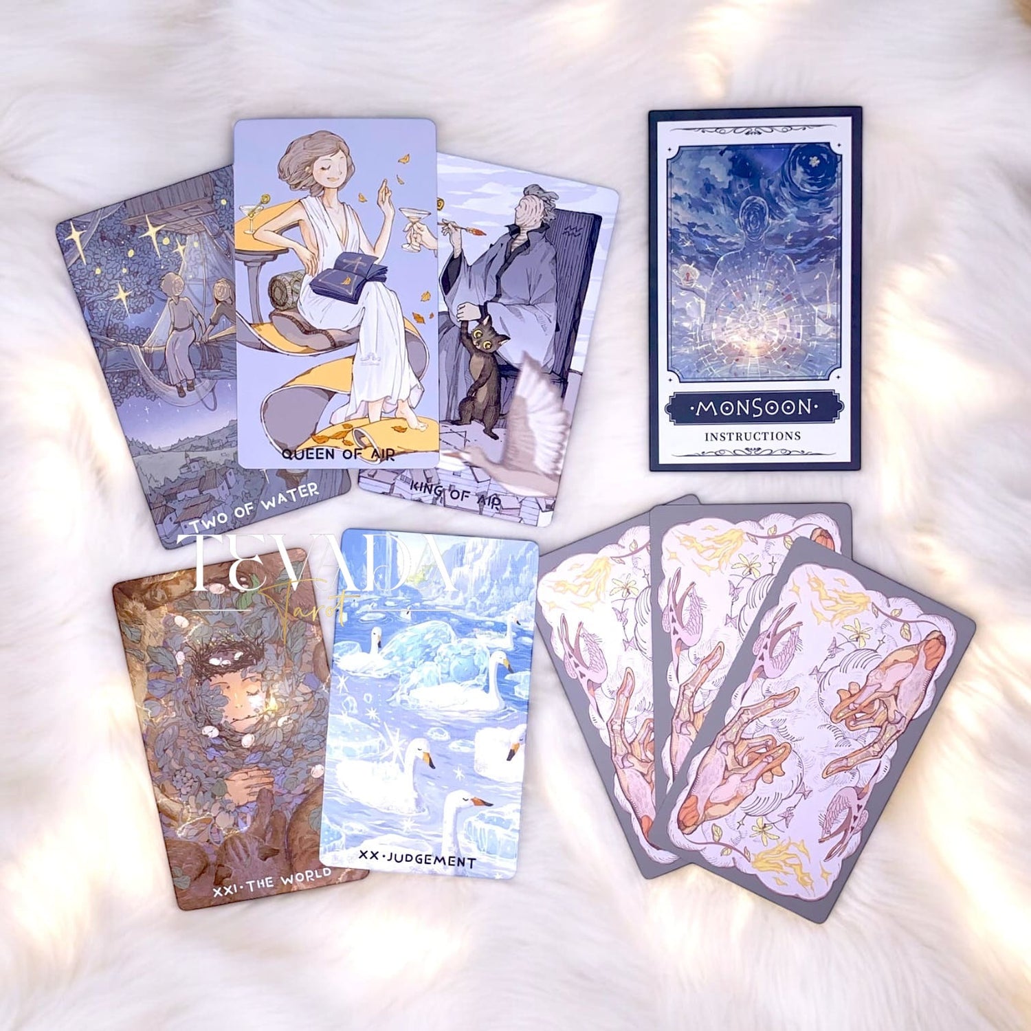 Unlock your intuition with the Monsoon Tarot Limited Edition. This 78-card deck features stunning Japanese Anime art in elegant, dreamy colors. Gain clarity, guidance, and personal growth through the wisdom of the tarot.