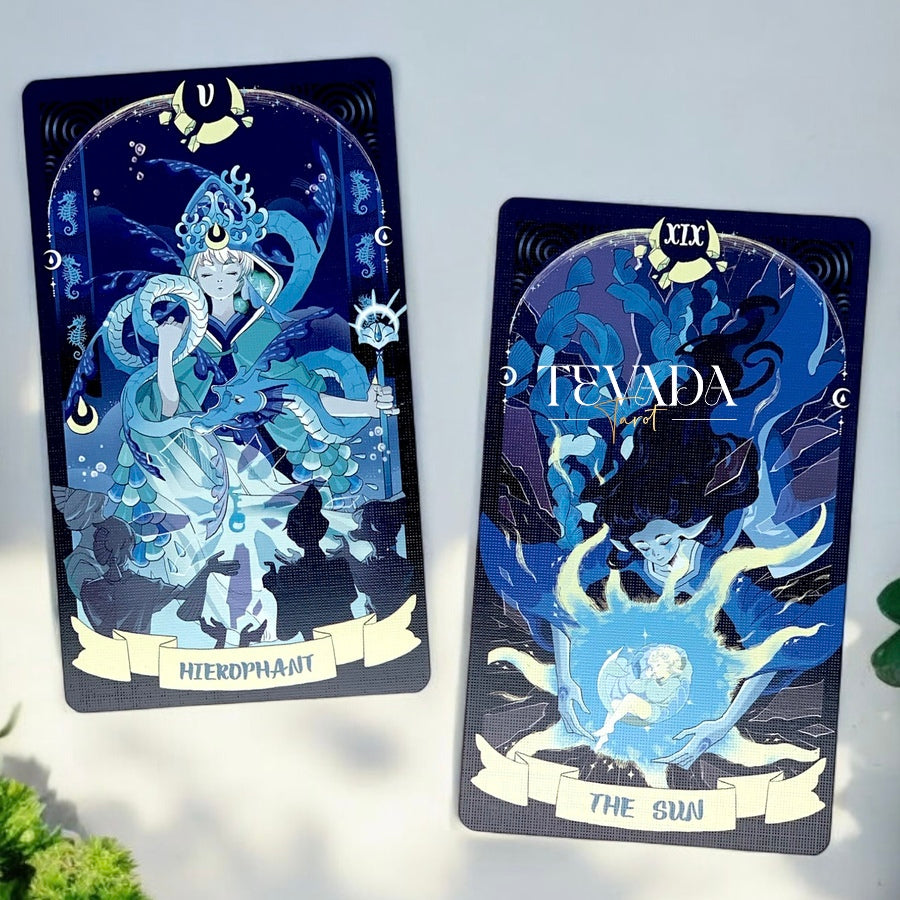 Unlock intuitive insights with the Sea in the Moonlight Tarot. This 78-card underwater-themed deck guides your journey of self-discovery, inspired by a magical albino dolphin’s story