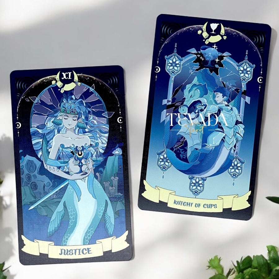 Unlock intuitive insights with the Sea in the Moonlight Tarot. This 78-card underwater-themed deck guides your journey of self-discovery, inspired by a magical albino dolphin’s story