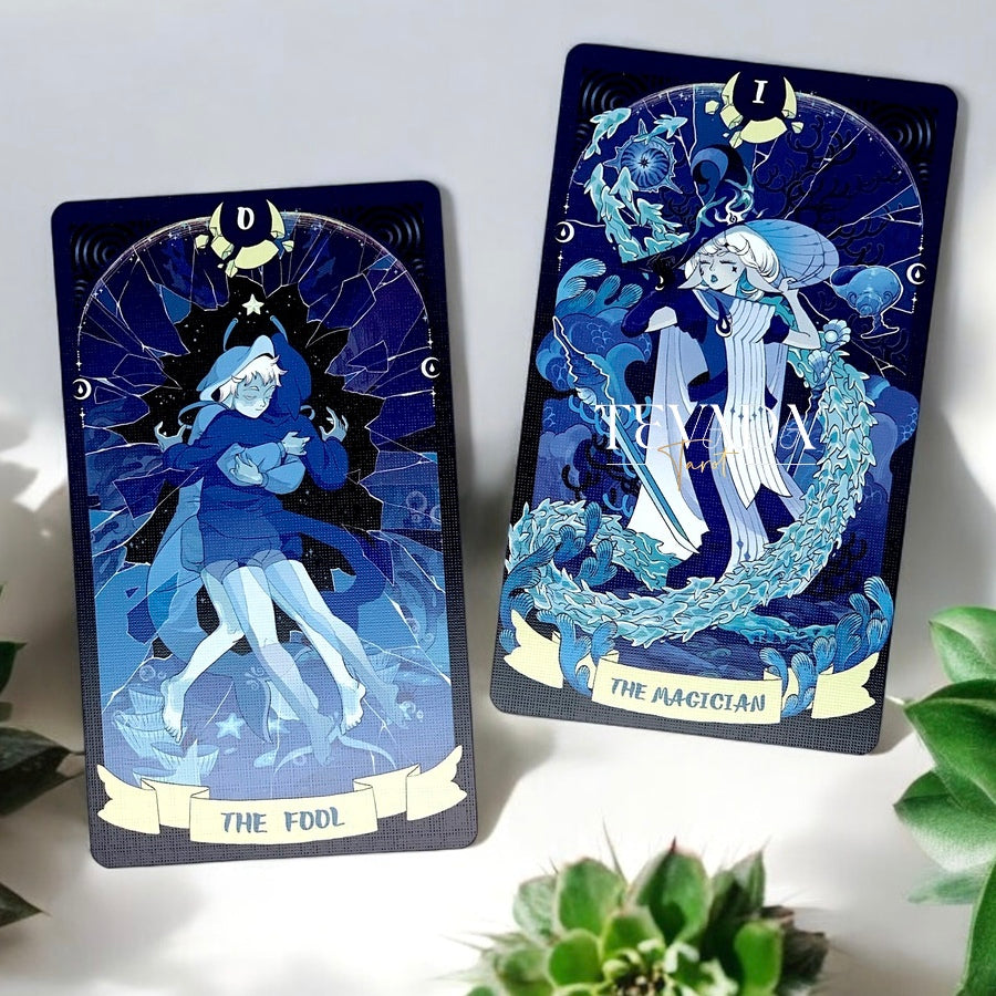 Unlock intuitive insights with the Sea in the Moonlight Tarot. This 78-card underwater-themed deck guides your journey of self-discovery, inspired by a magical albino dolphin’s story