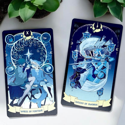 Unlock intuitive insights with the Sea in the Moonlight Tarot. This 78-card underwater-themed deck guides your journey of self-discovery, inspired by a magical albino dolphin’s story