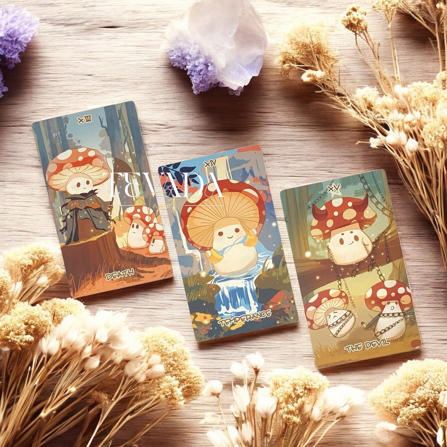 Explore the Mushroom Tarot DELUXE Edition—78 intuitively illustrated cards inspired by the wisdom of nature, guiding you through growth, balance, and spiritual transformation.