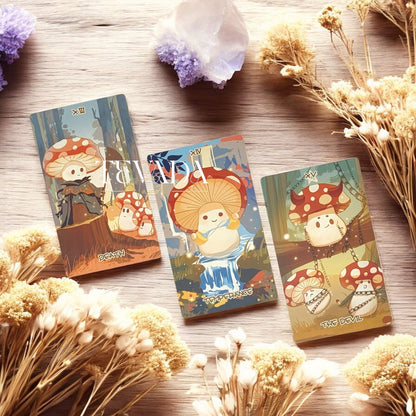 Explore the Mushroom Tarot DELUXE Edition—78 intuitively illustrated cards inspired by the wisdom of nature, guiding you through growth, balance, and spiritual transformation.