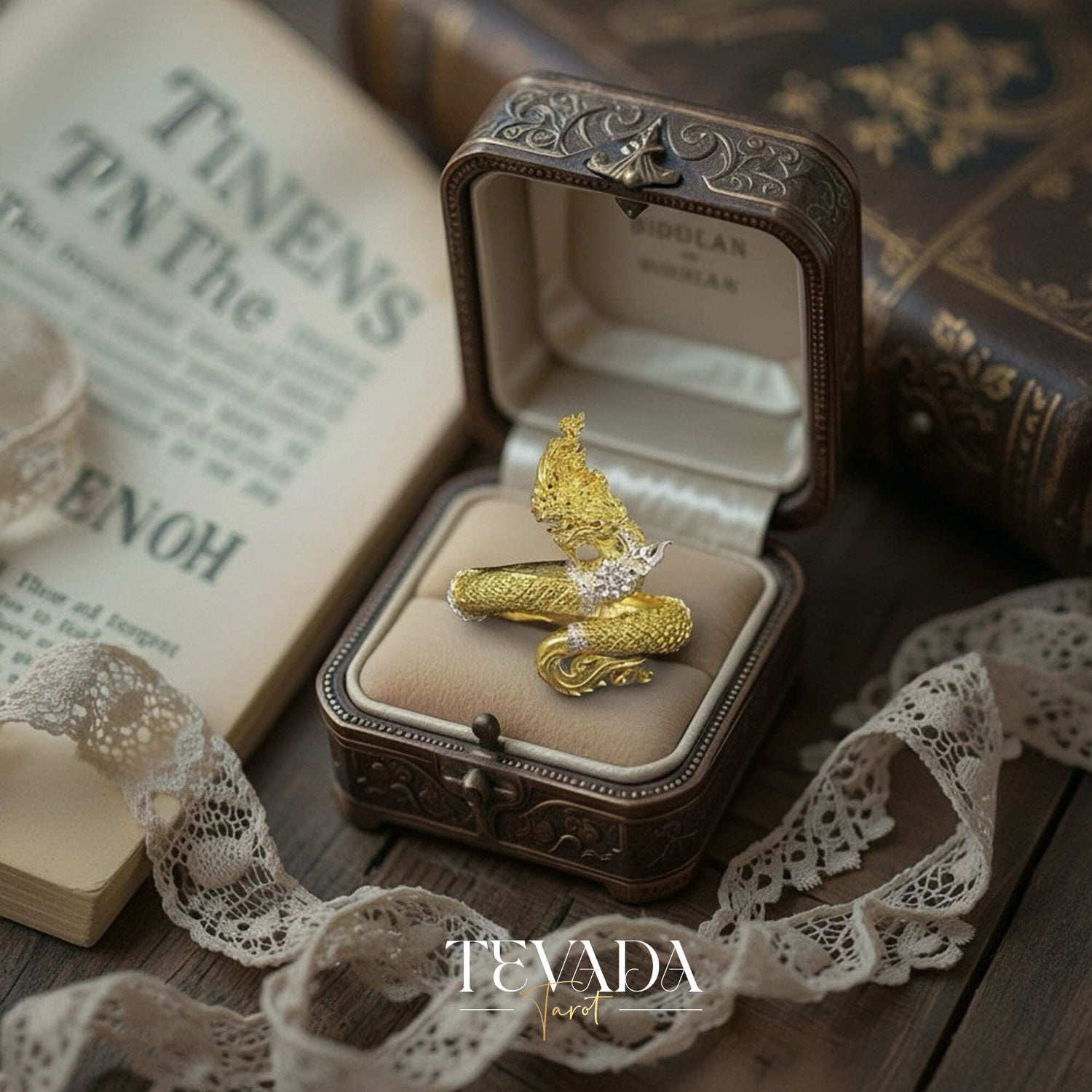 Discover the Naga Devine Dragon Charm Ring, a blend of Thai spirituality and elegance. Imbued with good luck and fortune, this 24K gold-plated amulet is a symbol of protection and prosperity. Embrace mystical charm!