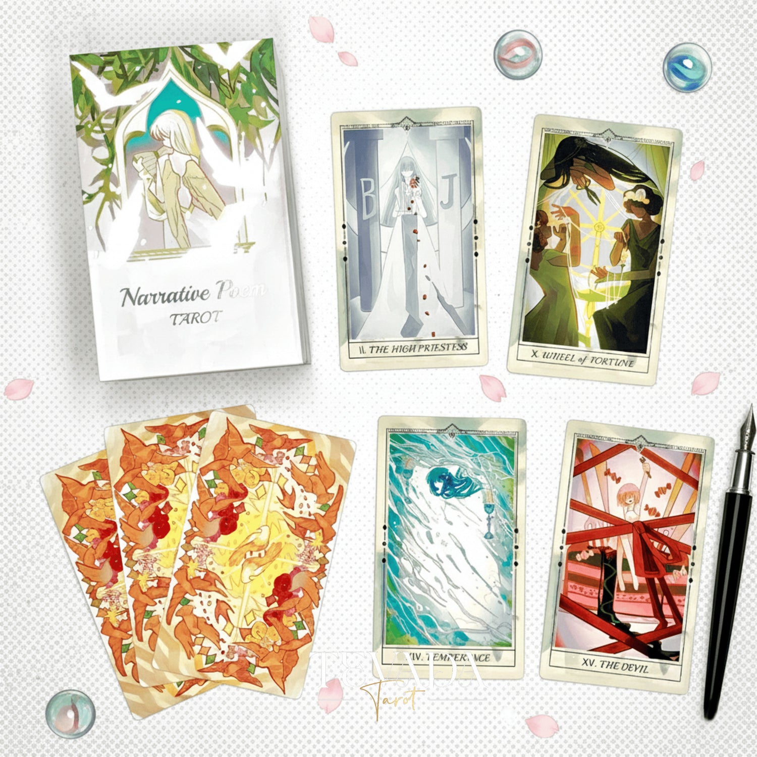 Discover intuitive guidance with Narrative Poem Tarot DELUXE, a 78-card anime-style tarot deck blending poetic storytelling, symbolism, and reflective divination.