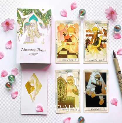 Discover intuitive guidance with Narrative Poem Tarot DELUXE, a 78-card anime-style tarot deck blending poetic storytelling, symbolism, and reflective divination.