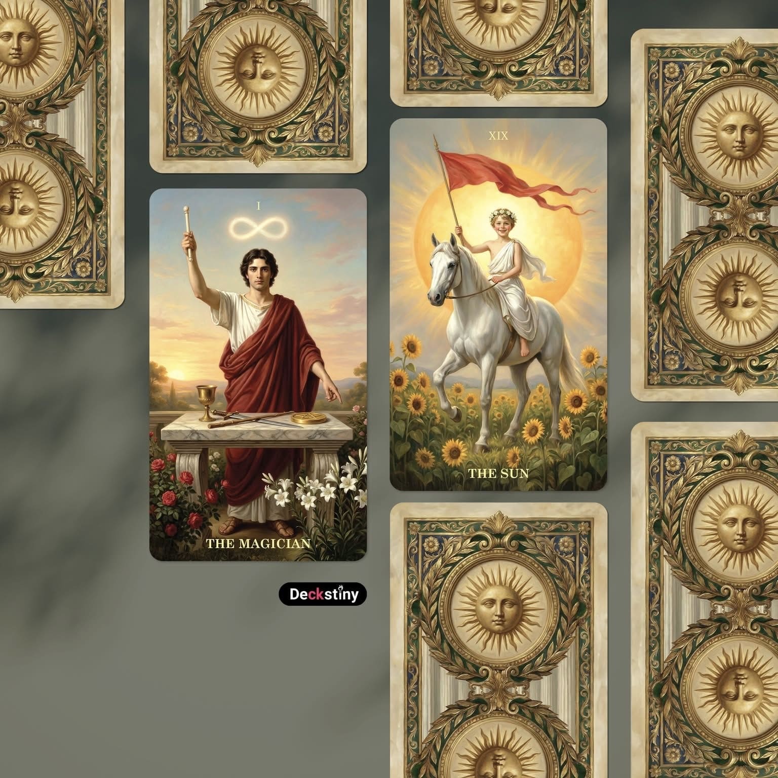 Neophilia Tarot Deck cartes de tarot indépendantes néoclassiques vintage pour une réflexion personnelle profonde et des rituels spirituels quotidiens.