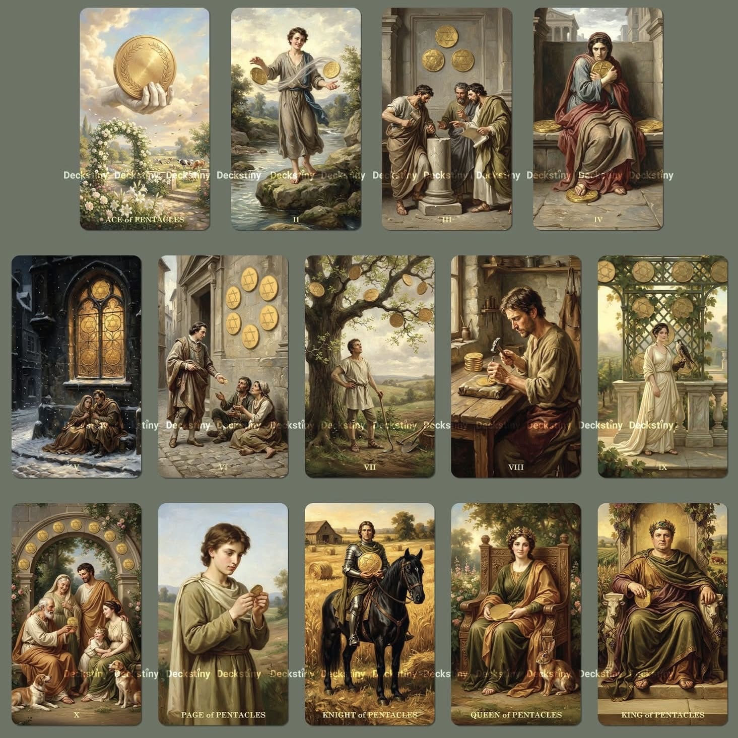 Neophilia Tarot Deck cartes de tarot indépendantes néoclassiques vintage pour une réflexion personnelle profonde et des rituels spirituels quotidiens.