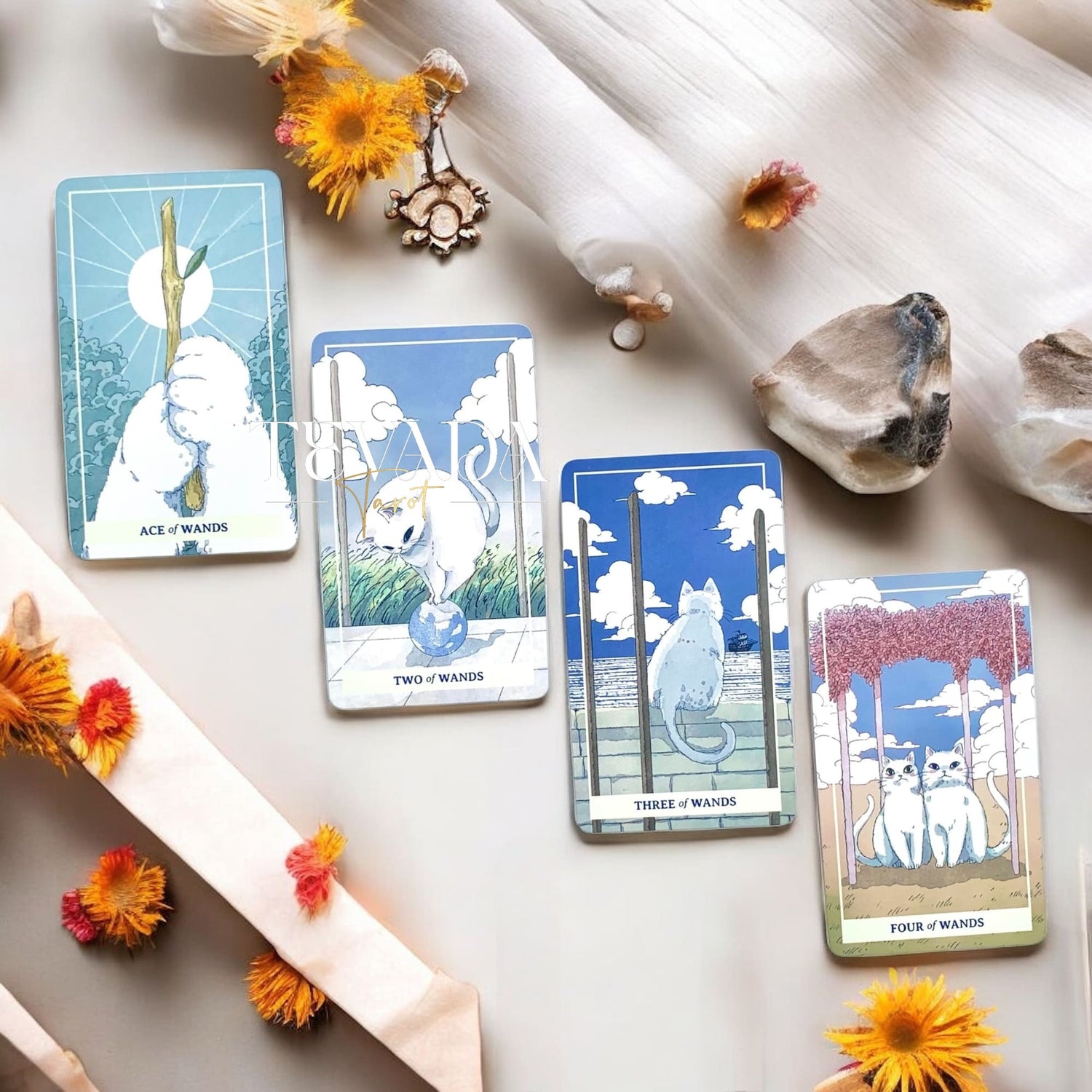 Discover the Nimn White Cat Tarot, a 78-card deck of soft, gentle artistry that brings intuitive guidance, magical clarity, and a soothing touch to every tarot reading.