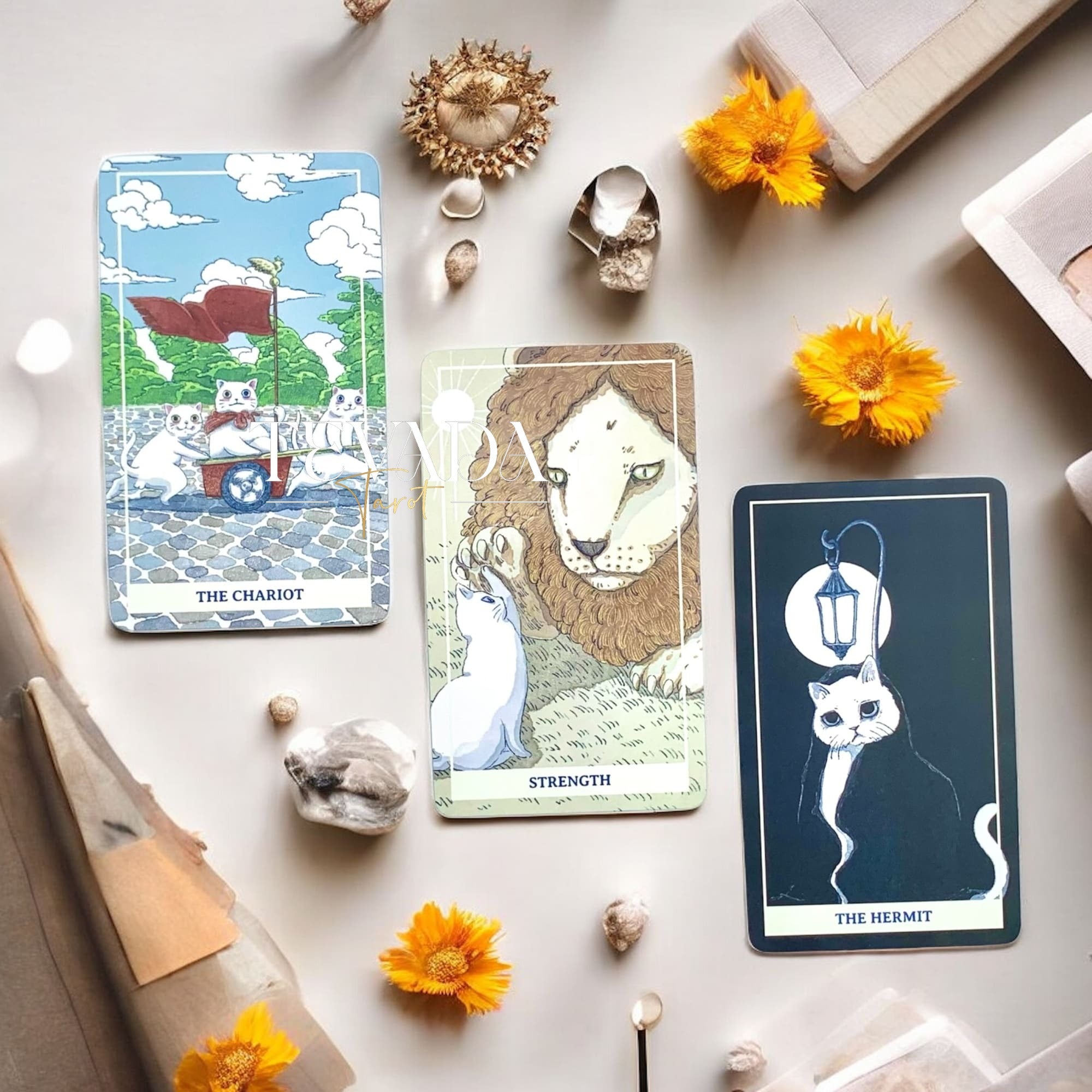 Discover the Nimn White Cat Tarot, a 78-card deck of soft, gentle artistry that brings intuitive guidance, magical clarity, and a soothing touch to every tarot reading.
