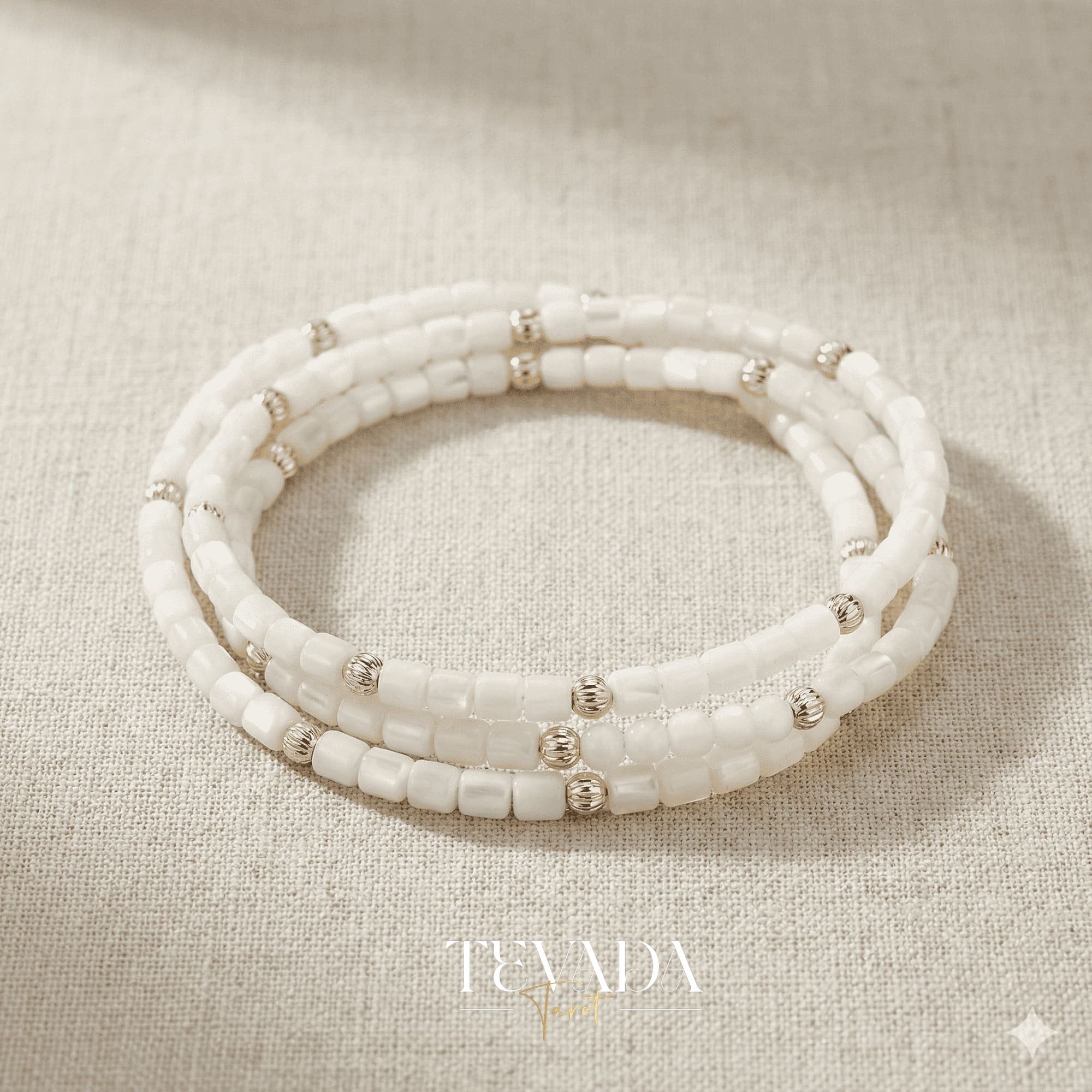 Handmade healing crystal bracelet in 3 designs for protection, intuition, and emotional balance. Crafted with obsidian, moonstone, and shell stone for spiritual rituals or daily wear.