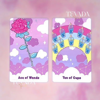 Discover the Pastel Journey Tarot: a 78-card deck with stunning pastel artwork, designed to guide and support your spiritual journey. Perfect for divination, personal growth, and daily inspiration.