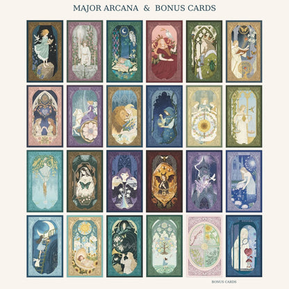 Petal Fall Psalms Tarot Deck floral boxes in pink and cream for reflective readings