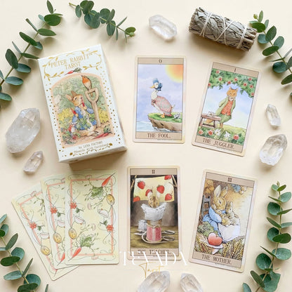 Peter Rabbit Tarot by Luna Factory whimsical nostalgic Indie Tarot cards for gentle self reflection and daily rituals.
