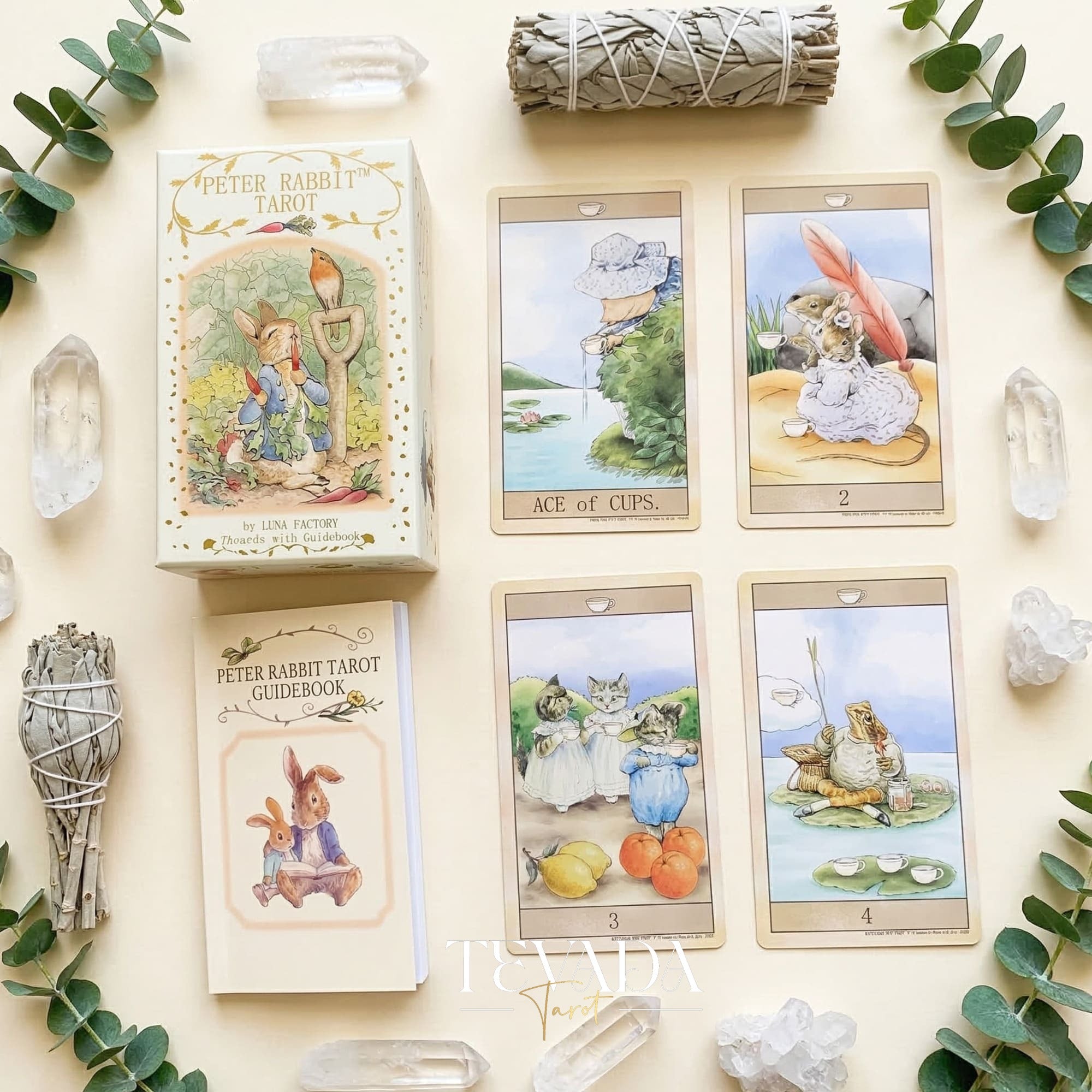 Peter Rabbit Tarot by Luna Factory whimsical nostalgic Indie Tarot cards for gentle self reflection and daily rituals.