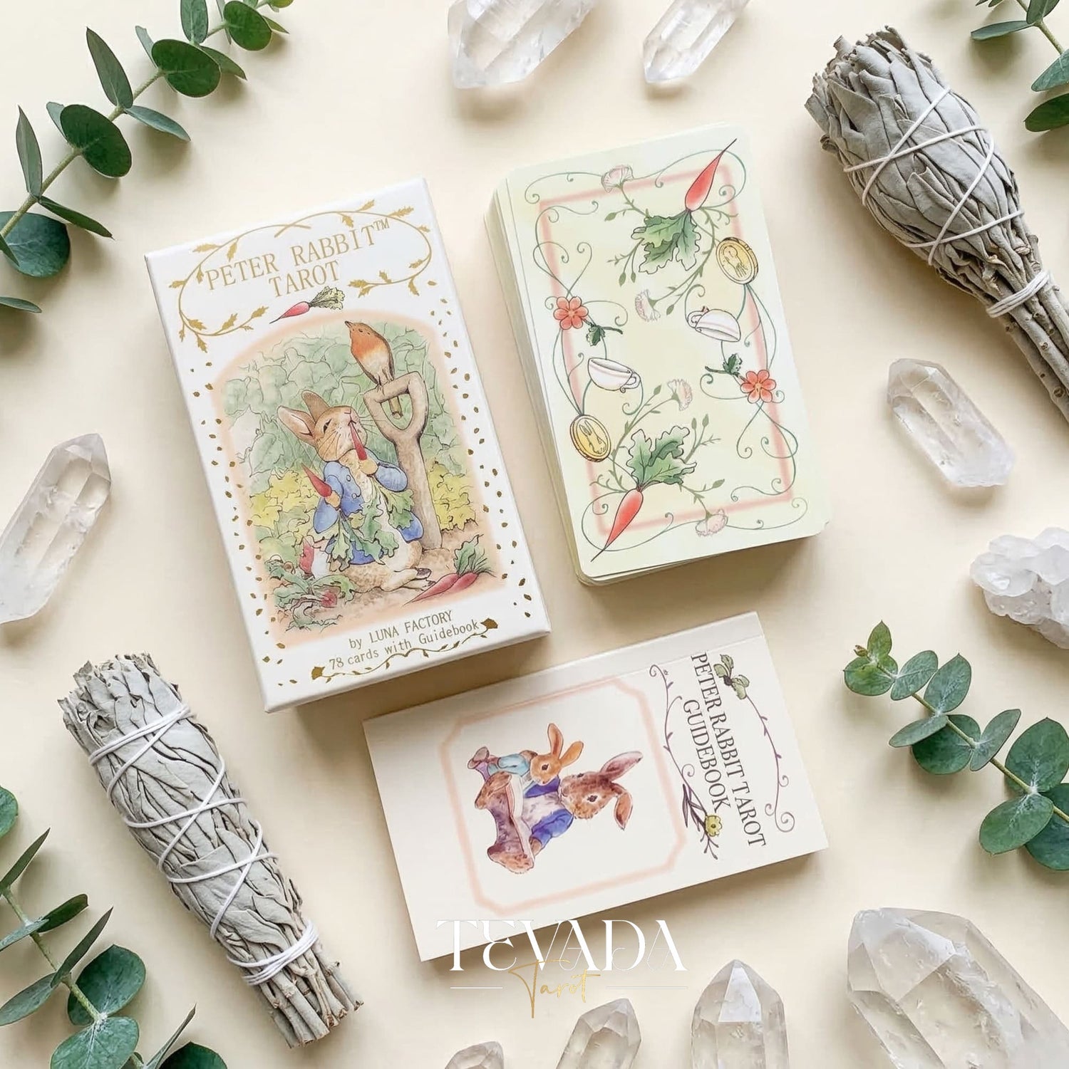 Peter Rabbit Tarot by Luna Factory whimsical nostalgic Indie Tarot cards for gentle self reflection and daily rituals.