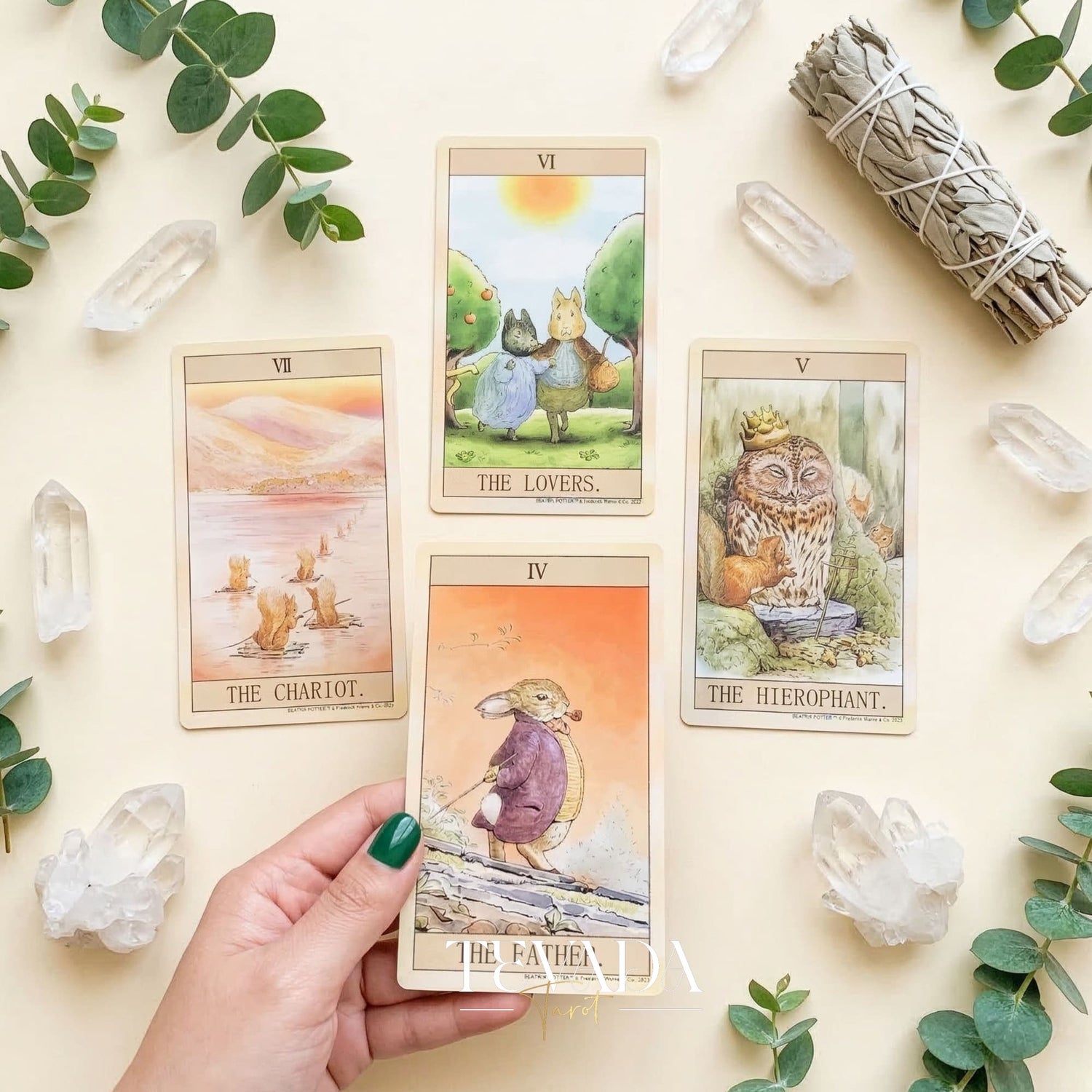 Peter Rabbit Tarot by Luna Factory whimsical nostalgic Indie Tarot cards for gentle self reflection and daily rituals.