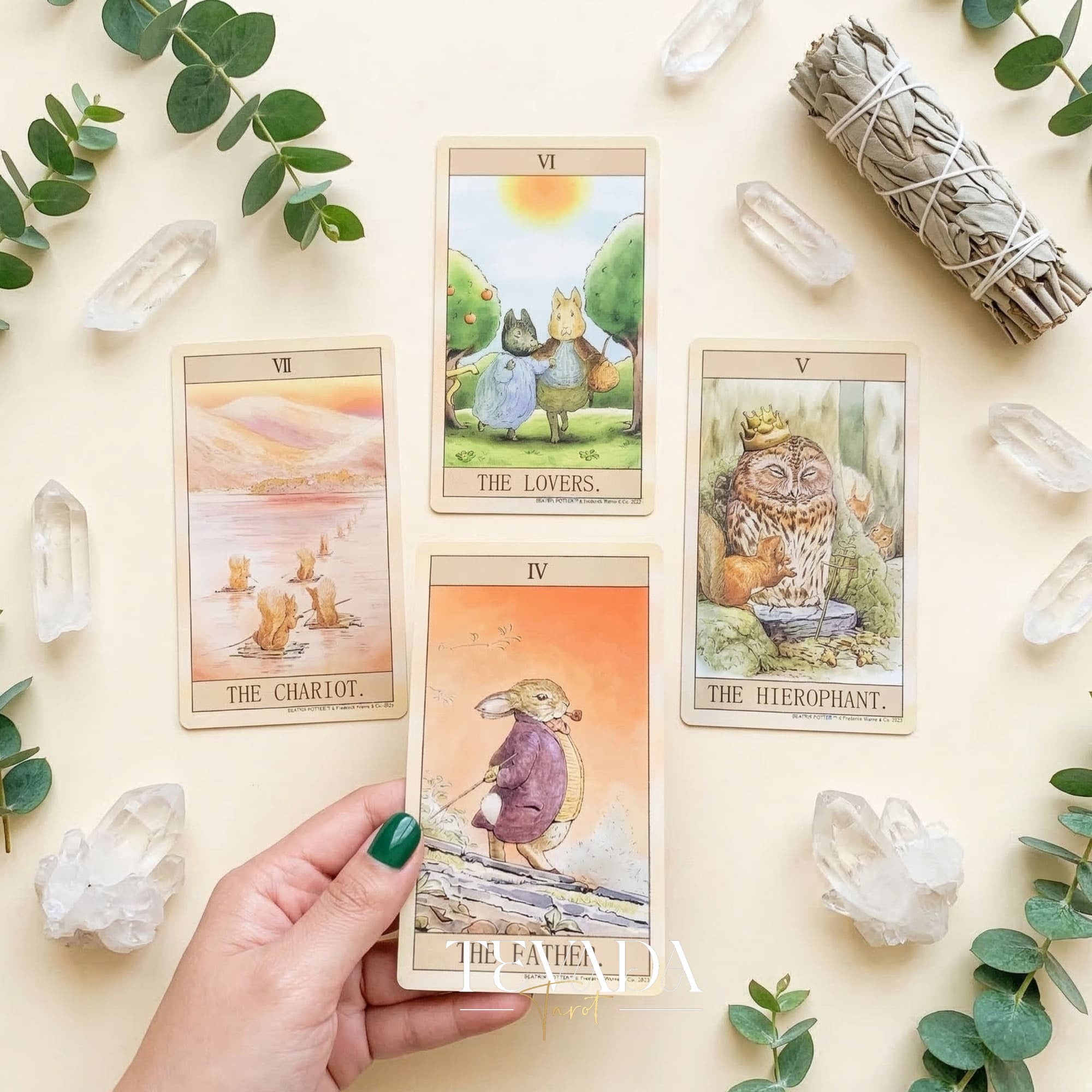 Peter Rabbit Tarot by Luna Factory whimsical nostalgic Indie Tarot cards for gentle self reflection and daily rituals.