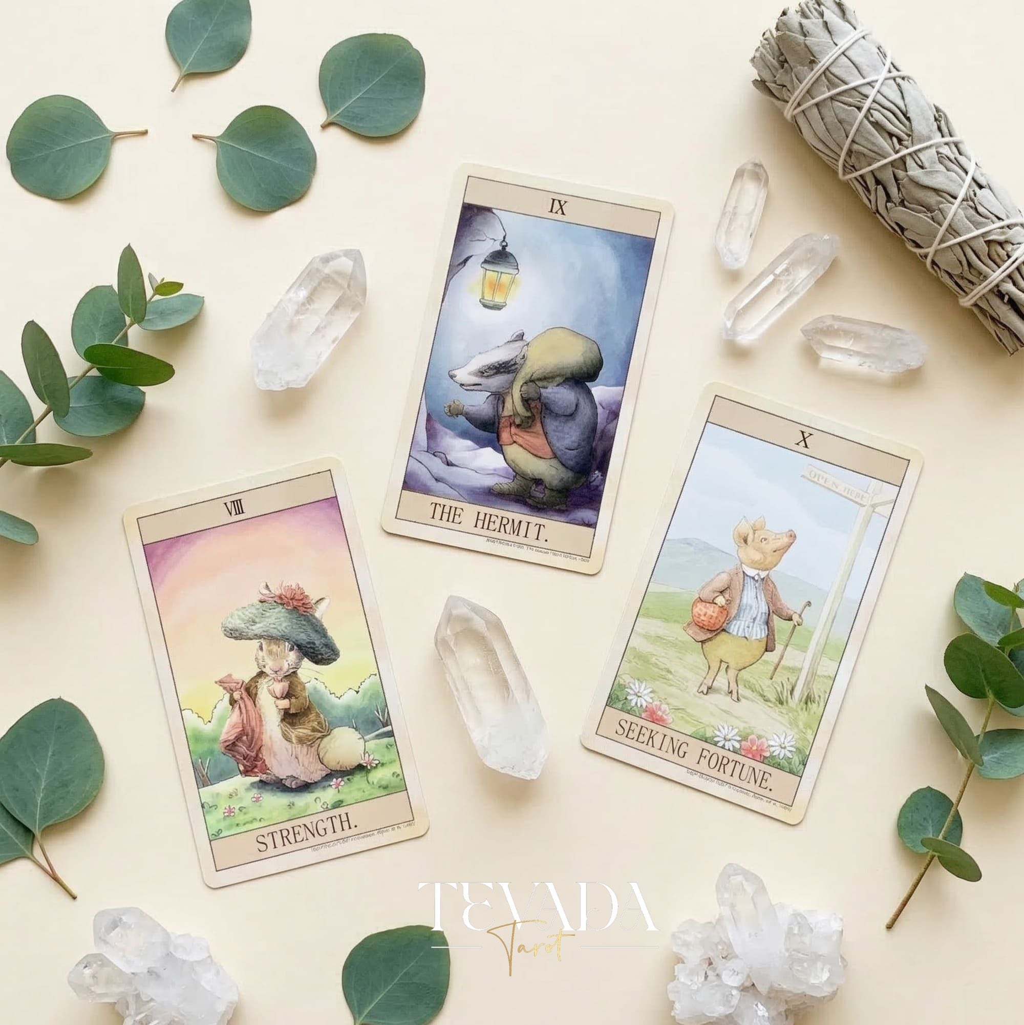 Peter Rabbit Tarot by Luna Factory whimsical nostalgic Indie Tarot cards for gentle self reflection and daily rituals.